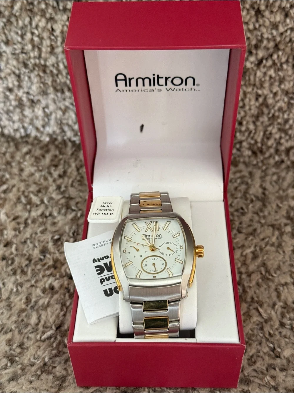 Armitron Men’s Two-Tone Gold & Silver Stainless Steel chronograph Watch